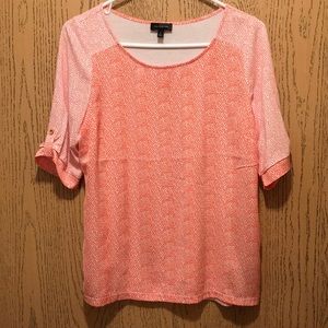 The Limited Tops - The Limited coral t-shirt blouse with heart detail The Limited Tops - The Limited coral t-shirt blouse with heart detail